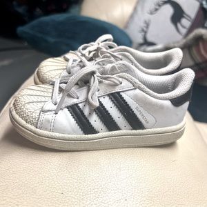 Kids Adidas Superstars, Size 8